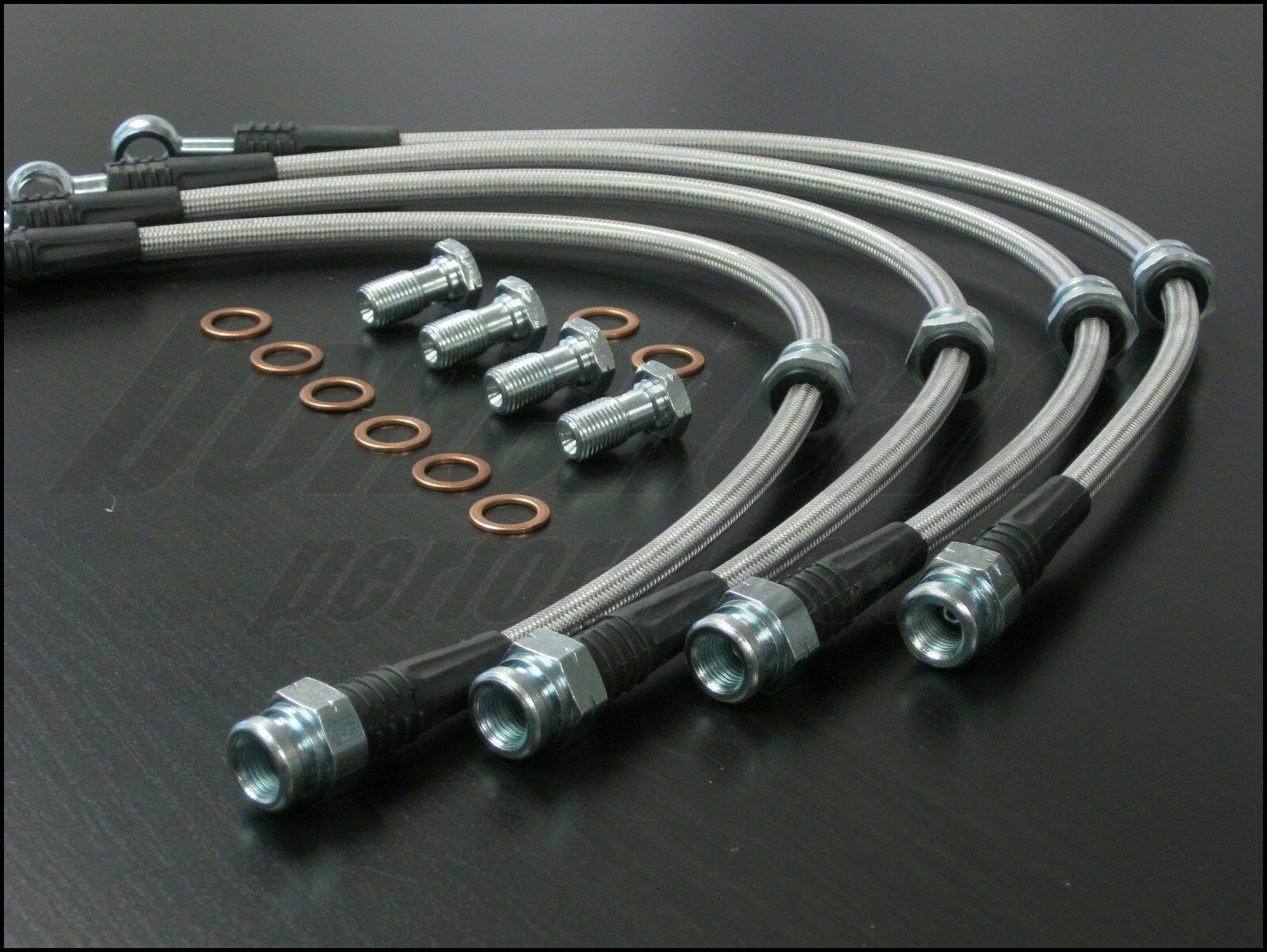 TechnaFit Stainless Steel Braided Brake Lines 9802 Ford Escort ZX2