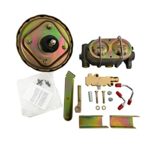 8" Power Brake Booster Master Cylinder Disc Drum Prop Valve Kit Firewall Bracket