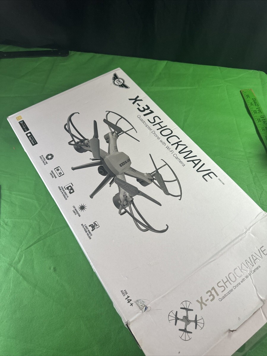 X 31 Shockwave Quadcopter Drone Wi Fi Camera Sky Rider New Open