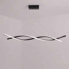 46W Spiral Linear LED Ceiling Light Chandelier Pendant Lamp Flush Mount Light