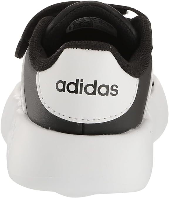 Unisex Toddler Adidas Grand Court Tennis Shoe ID5272 Black/White Brand New image 6