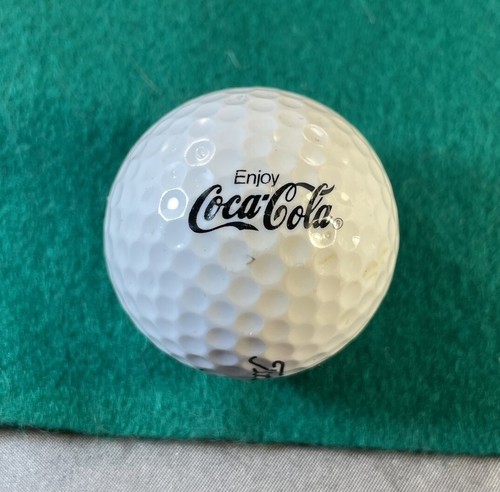 ENJOY COCA-COLA VINTAGE Logo Display Golf Ball Black Lettering
