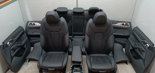 BMW 4er G26 Lederausstattung Sportsitze Alcantara Sensatec Schwarz / Blau H&K