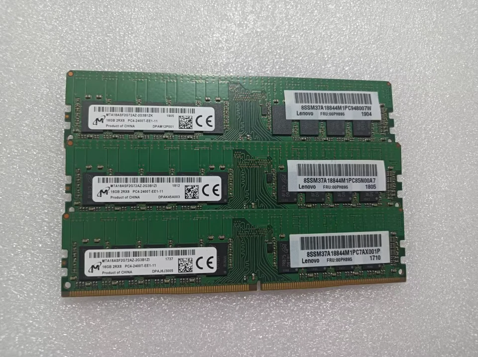 01KN325 01KN327 Lenovo/IBM 2RX8 16GB DDR4 PC4-2400 Unbuffered UDIMM ECC Memory - Image 3 of 4