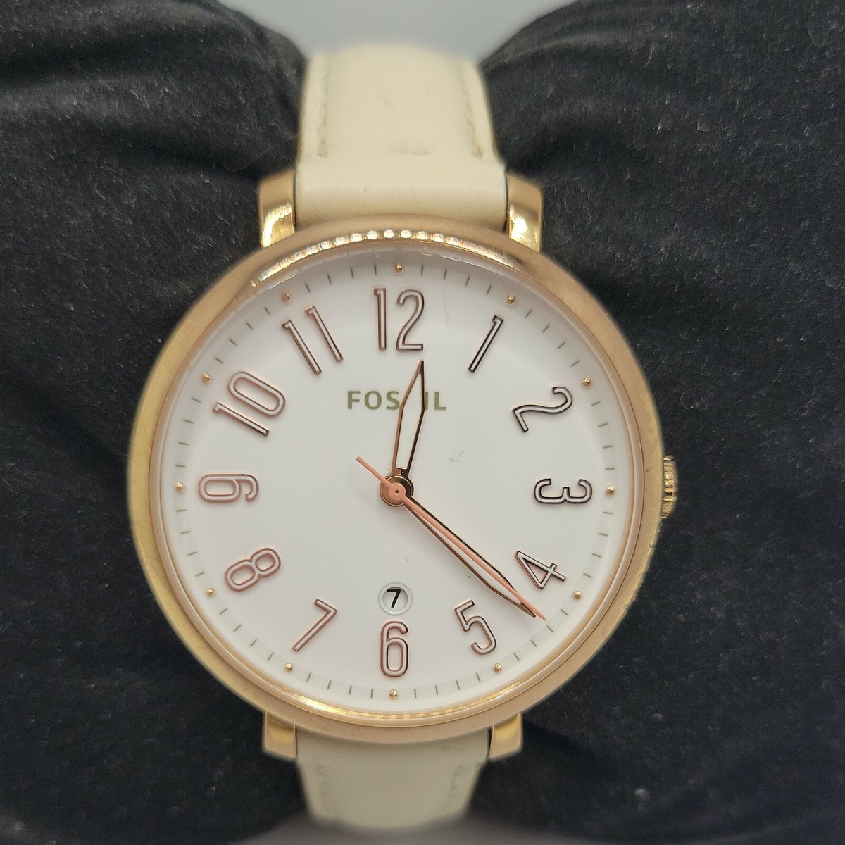 Fossil Jacqueline ES3943 Women's Beige Leather Analog Dial Quartz Watch  DE348