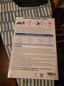 Inkit inkjet single side sublimation paper 100 sheets 100g-8.5x11