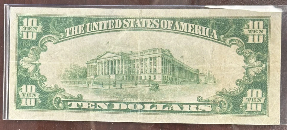 1928 $10 Gold Certificate GOLD SEAL - Image 2 of 2