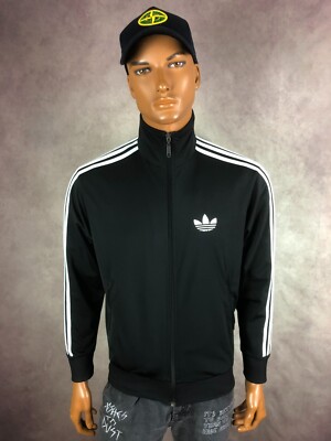 Adidas Originals Big Logo TREFOIL Firebird Black White Casual Y2K