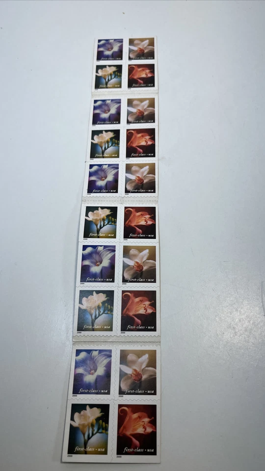 U.S. 2-SIDED BKLT PANE OF 20 SCOTT#3457e 2000 (34ct)1st CLASS 4 FLOWERS P#S1111 - Image 4 of 4