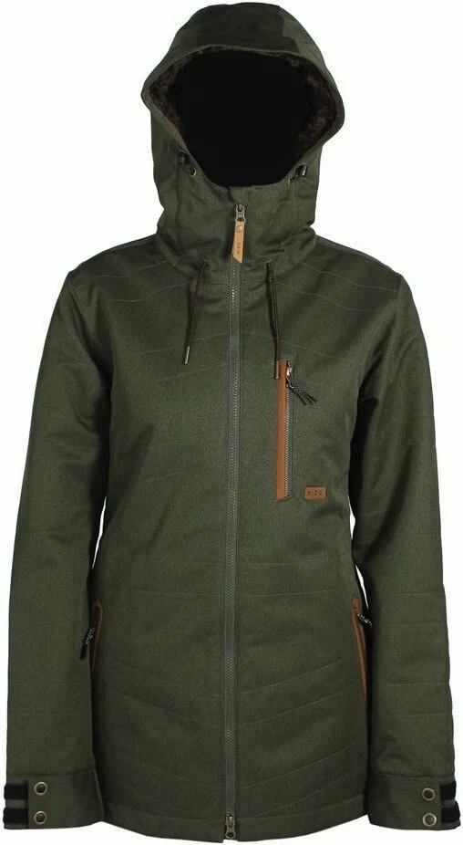RIDE Snowboard Women's MARION Snow Jacket - Olive Melange - Large - NWT