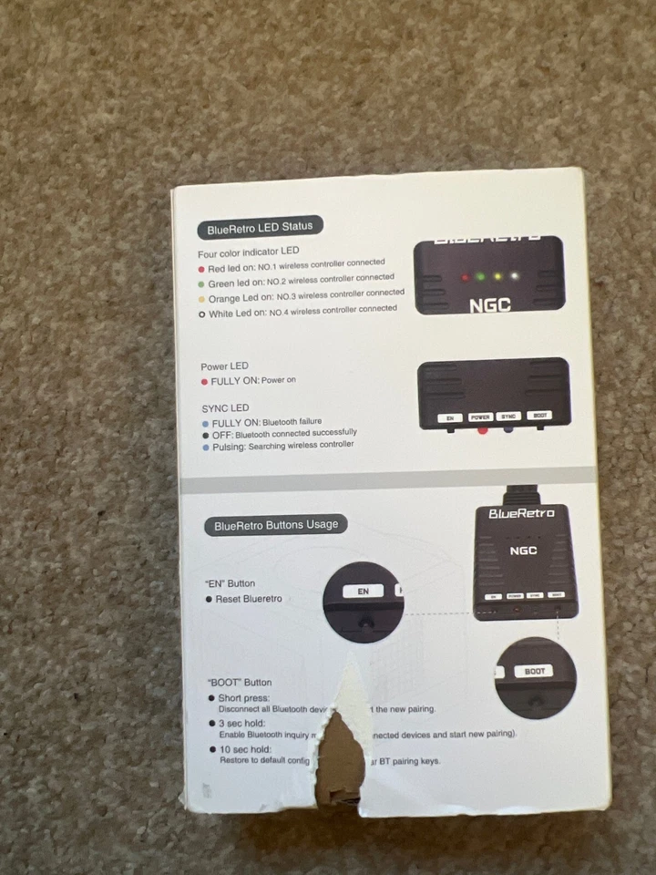 Wireless Controllers Adapter For Nintendo GameCube Supports 4 Bluetooth RARE - Image 4 of 4