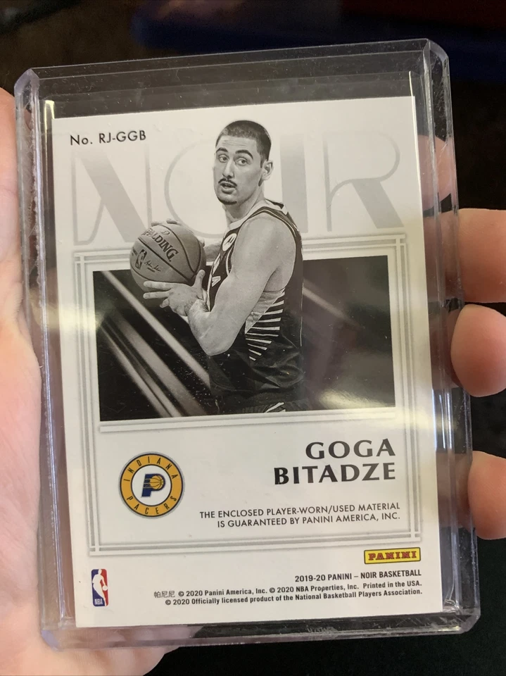 GOGA BITADZE 1/99 2019-20 Noir Rookie JUMBO Material INDIANA PACERS - Image 2 of 2