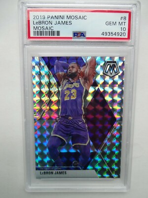 PSA 10 GEM MINT PANINI MOSAIC LEBRON JAMES MOSAIC #8 | eBay