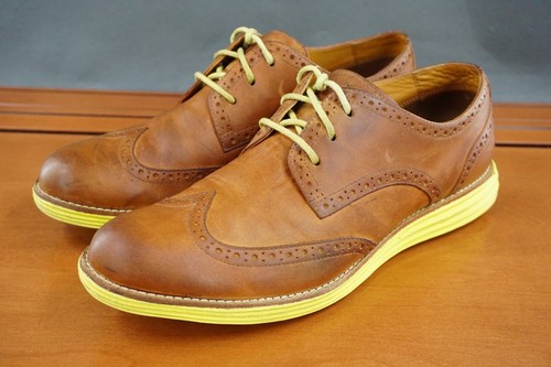 Cole Haan Lunargrand Wingtip Womens 9 Brown Leather Lace Up Comfort Sneaker Shoe