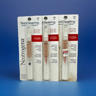 Neutrogena SkinClearing Blemish Concealer # 05 Fair  Read 0.05 Oz  ~ 3 Pcs