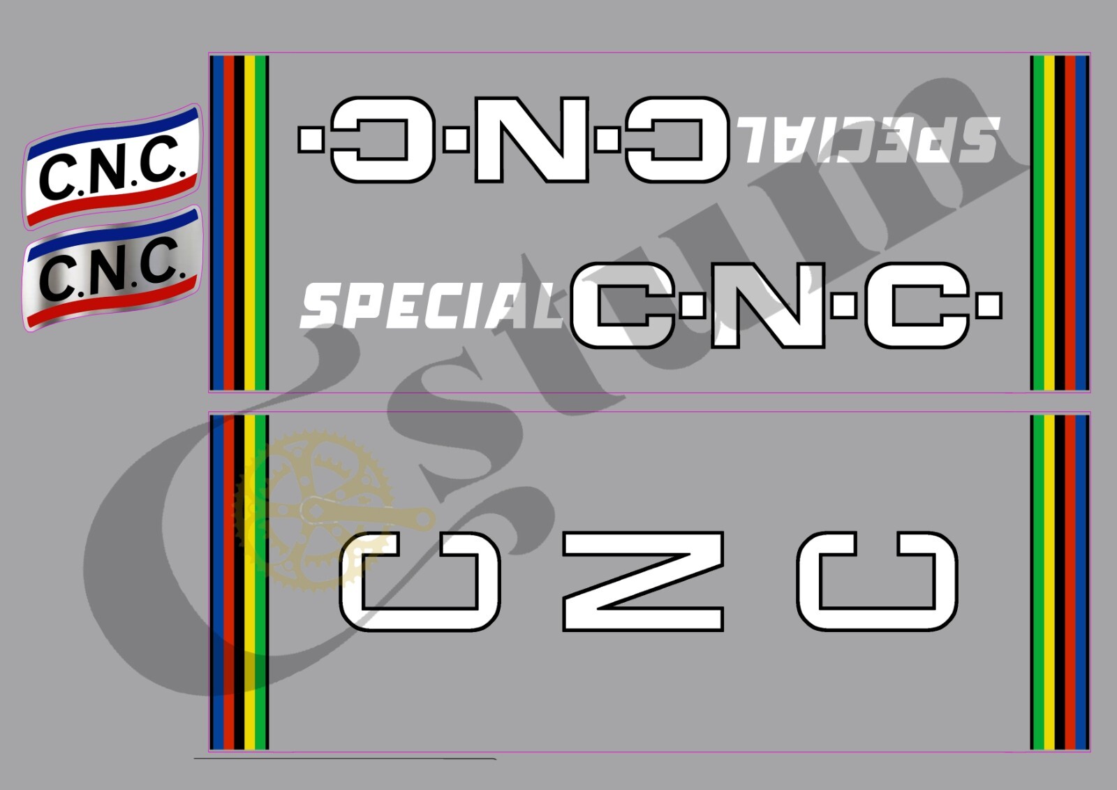 SPECC105 stickers decals vélo adhésifs universels CNC pour bicyclette de sport