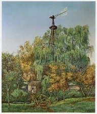 Mondel Rogers SPADE SPRINGHOUSE Mitchell County Texas ranch western art print