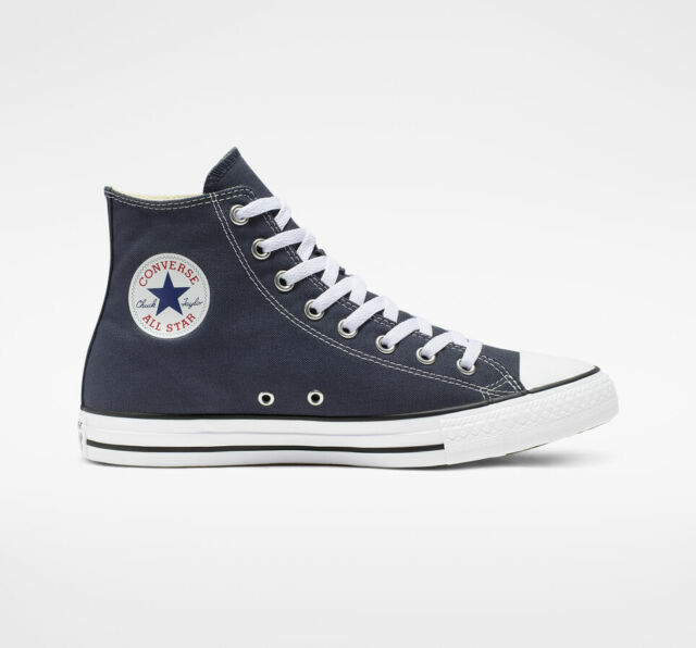 navy blue and white converse