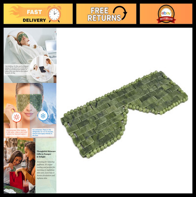 Large Jade Eye Mask - 100% Real Jade Cooling Therapy for Hot & Cold Relief, Gree