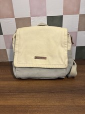 Petunia Pickle Bottom Boxy Backpack Diaper Bag Cream Gray Canvas Changing Pad