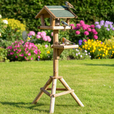 Vogelhaus mit Ständer Bird Farm Holz Futterhaus XXL Futterstation Vogel zooprinz