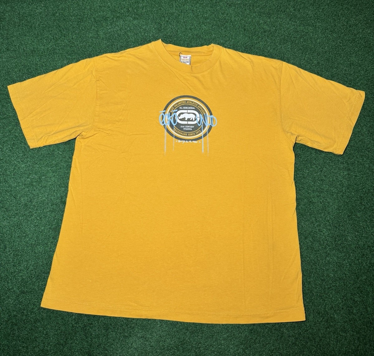 Ecko Unltd Hip Hop Grunge Vintage Y2K 90s The Wire XL Yellow T