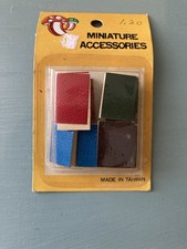 Dollhouse Miniatures Lot Of 12 Mini Books Faux leather 3/4 inch
