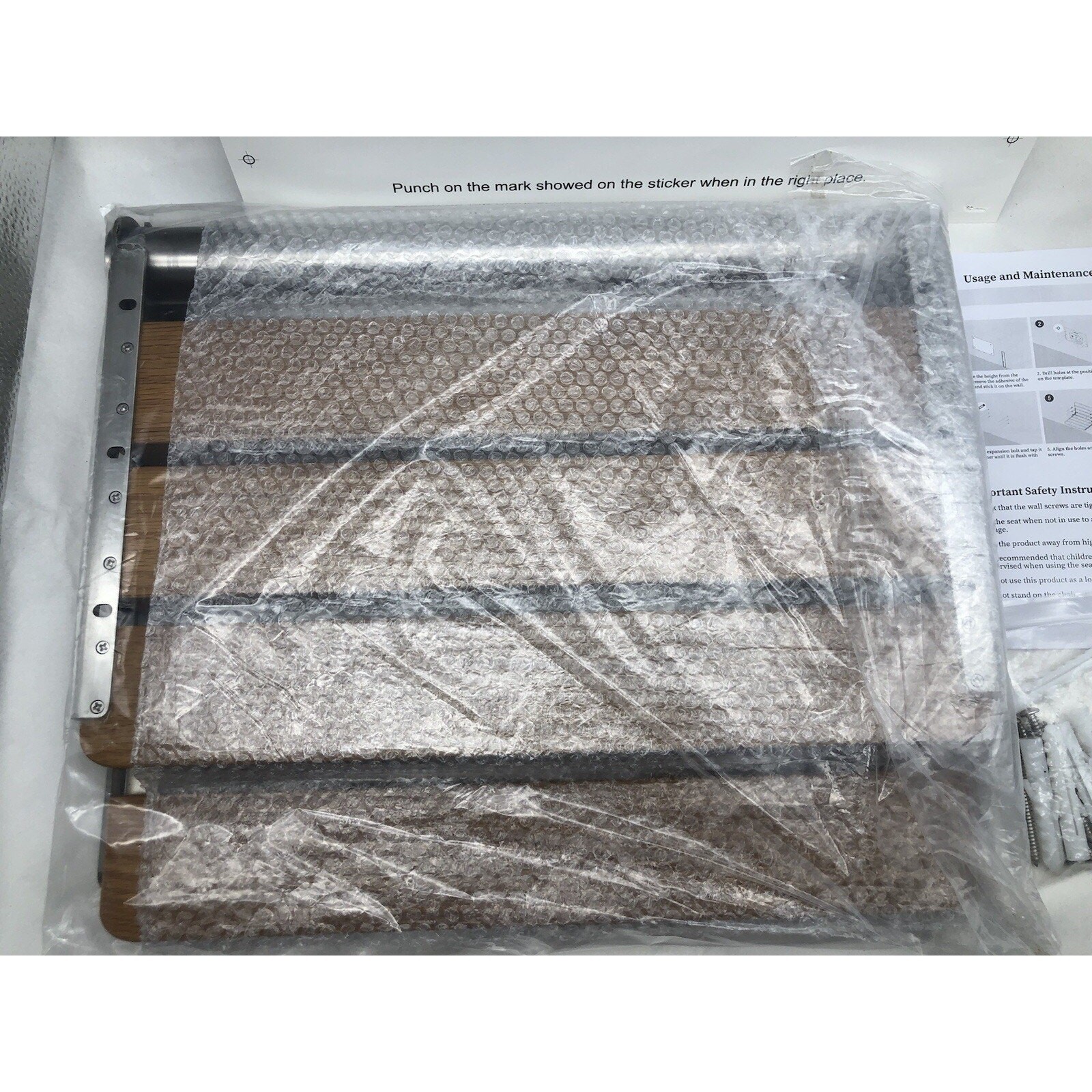 Folding Teak Shower Seat Wall Mounted,Fold down Shower Seat,Foldable Shower READ