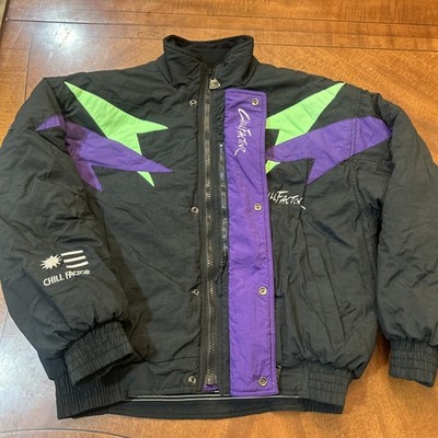 Vintage Retro Chill Factor Winter Coat 90 s Y2K Snowboarding Skiing Casual