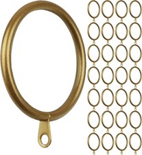 28 pcs Gold 2-Inch Inner Diameter Metal Curtain Rings with Eyelets