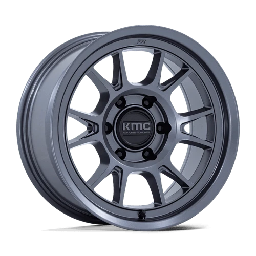 17x8.5 KMC KM729 Range Matte Anthracite Wheels 6x5.5 (-10mm) Set of 4 - Picture 2 of 7