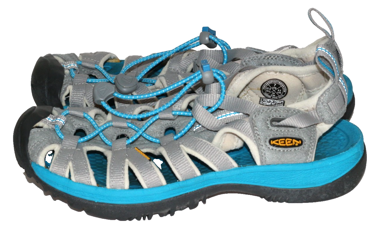 Sandalo Keen Donna Tg 7 Whisper Sport Passeggio Impermeabile Blu Grigio Escursionismo Leggi