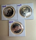 Lot of (3) 1968S 1969S 1970S 40% Silver Kennedy Half Dollar, Nice Coins!