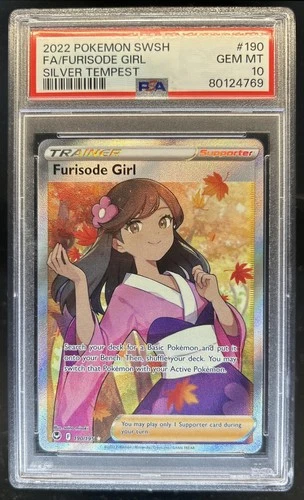 2022 Pokemon SWSH Silver Tempest Furisode Girl #190/195 PSA 10 GEM MINT