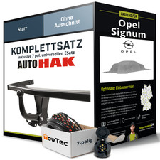 Für OPEL Signum Typ Z03 Anhängerkupplung starr +eSatz 7pol uni 05.2003-12.2008