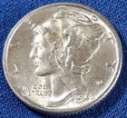 A 1942 Mercury Silver Dime High Grade