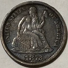 1872 Seated Liberty Dime Sharp XF Details