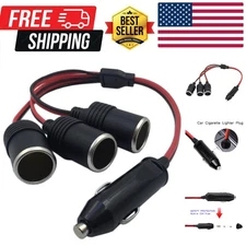1 to 3 Car Cigarette Lighter 12v 24v Power Charger Adapter 3 Way Socket Split...