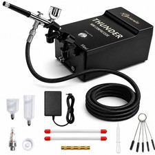 Airbrush Kit with Air Compressor, 55 PSI, 0.3mm Single-Action