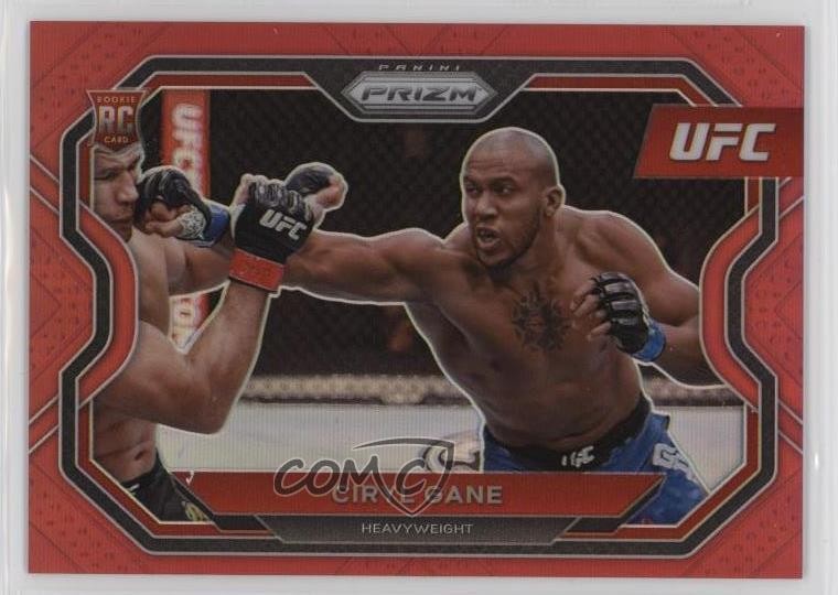 2021 Panini Prizm UFC Red Prizm 163/275 Ciryl Gane #184 Rookie RC 0r2s