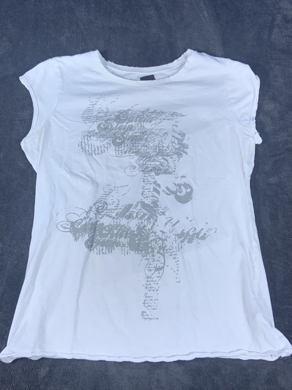 Calvin Klein Jeans White Round-Neck T-Shirt Size Medium Women’s