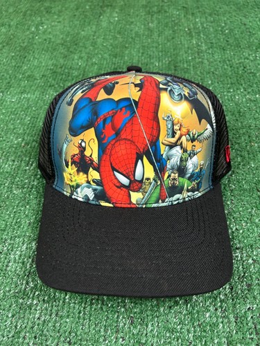 Marvel Spiderman New Era Exclusive Trucker Rare NOS Villains Mesh Back Multi