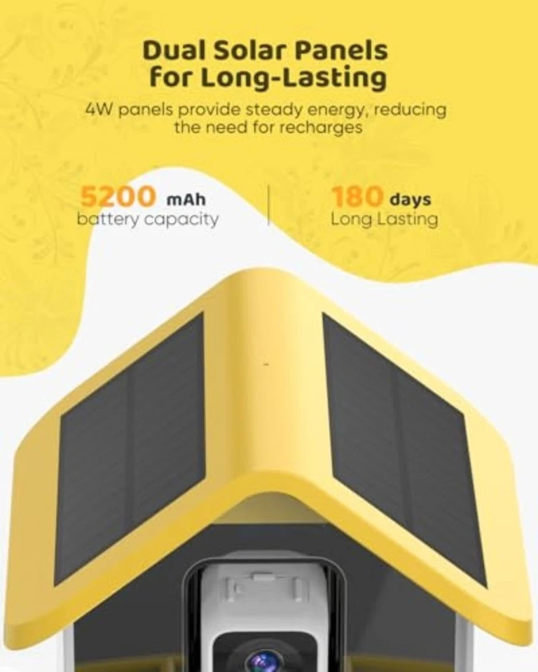 Alimentador para pájaros Onlyfly con cámara cámara inteligente alimentada por energía solar alimentador para pájaros 2K en vivo Foto 4 de 4