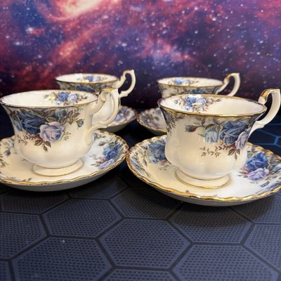 1x Royal Albert Moonlight Rose Tasse & Untertasse Sammlerstück Porzellan gebraucht