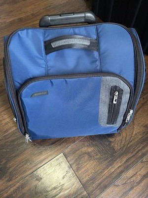 Briggs & Riley Baseline 2 Wheel Cabin Bag Blue Rolling Luggage Suitcase U216-4