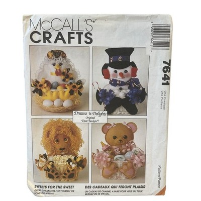 McCALL'S 7641 Crafts Treat Baskets Sewing Pattern Collectible UNCUT FF