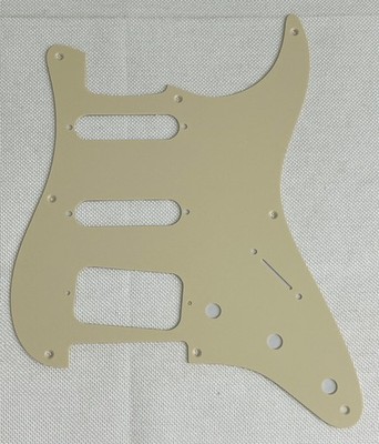 Vintage Yellow 1-Ply Fender 57 Stratocaster 8-Hole HSS Style Guitar Pickguard