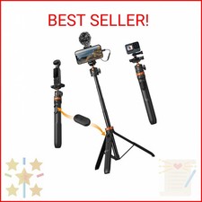 K F CONCEPT 62'' Phone Selfie Stick Tripod, 2-in-1 Extendable Cell Phone Tripod