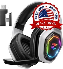 Auriculares Inal mbricos Para Juegos De 2,4 GHz Para PC, PS5, PS4, Audio Sin P r