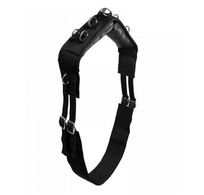 Horse Lunging Surcingle - Black Nylon Roller for a Variety of